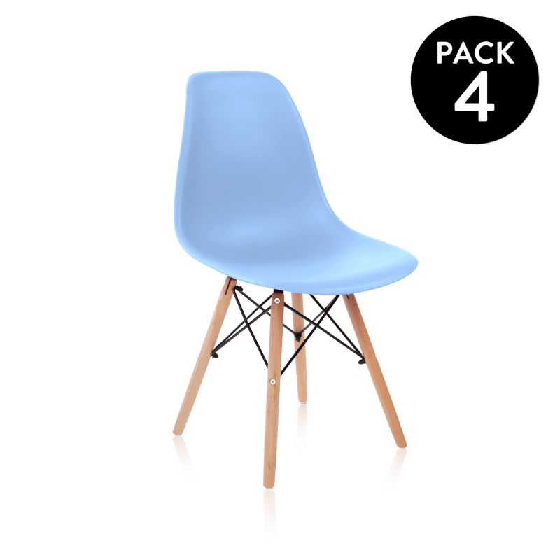 Pack 4 Sillas Tower Wood_0