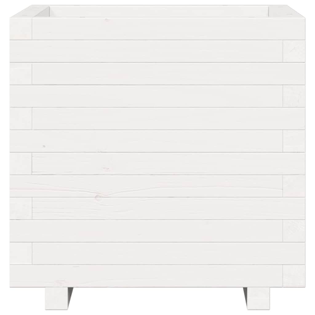 Jardinera Madera Maciza De Pino Blanco 50x50x49,5 Cm_4