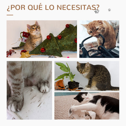 Pawhut Rascador Árbol Gatos Centro Actividad Plataforma Caseta Sisal Natural_5