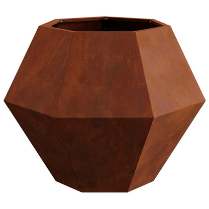 Jardinera Oxidado 75 X 75 X 60 Cm Acero Autopatinable_5