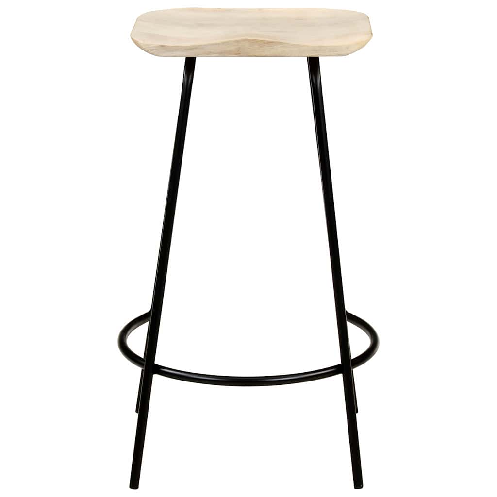 Taburetes De Cocina 2 Unidades Madera Maciza De Mango_1