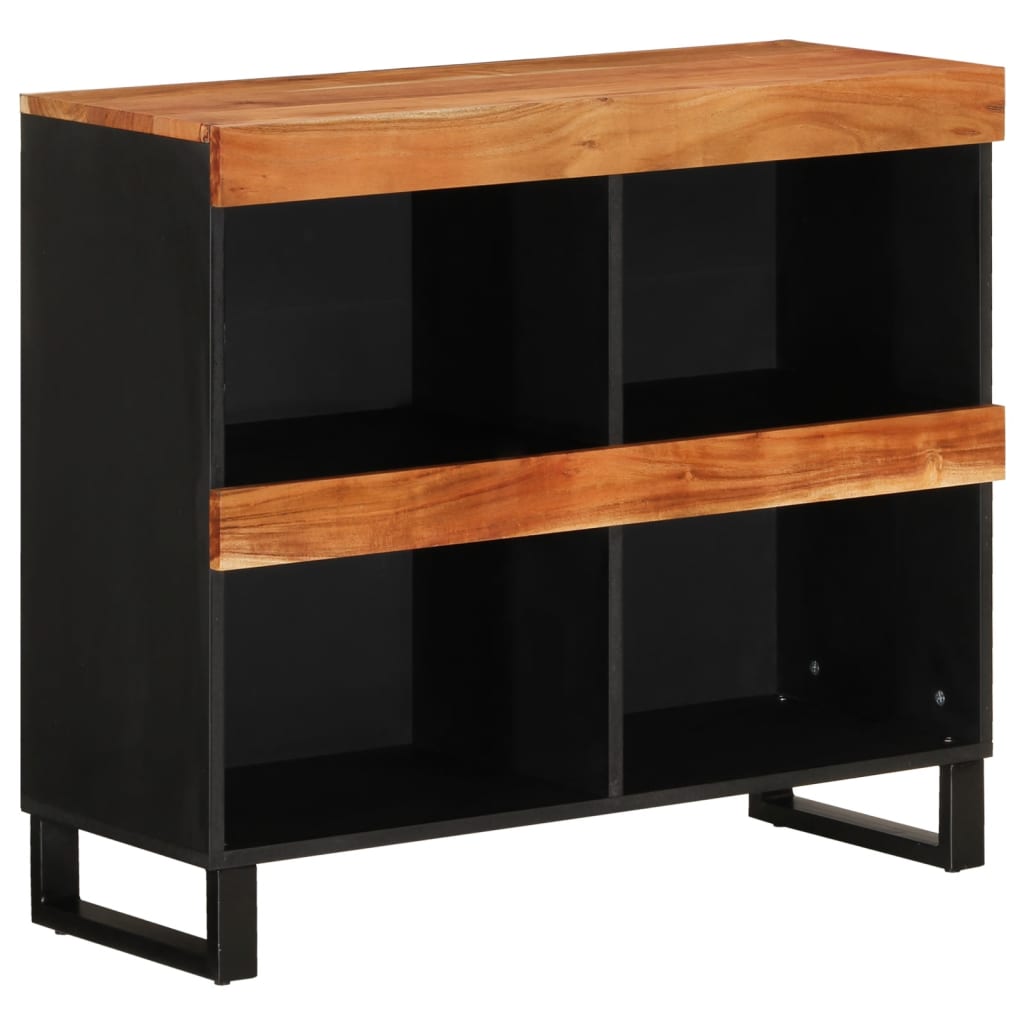 Armario Auxiliar Madera Maciza De Acacia 85x33x75 Cm_0
