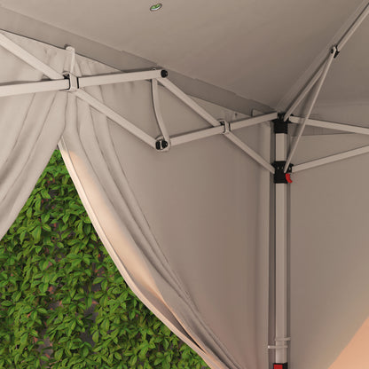 Outsunny Carpa Plegable 6x3 M Con 6 Paredes Laterales Impermeable Anti-uv Blanco_3