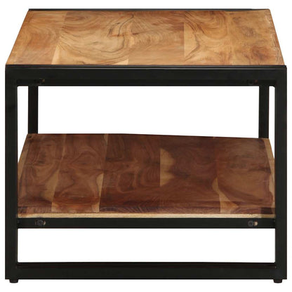 Mesa De Centro Madera Maciza De Acacia 90x50x38 Cm_3