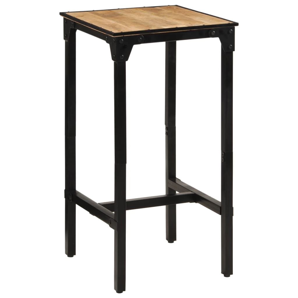 Mesa De Bar Madera Maciza De Mango Rugoso 60x55x107 Cm_1
