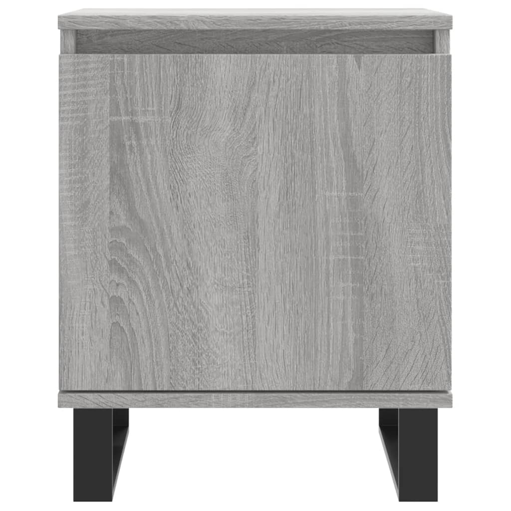 Mesita De Noche 2 Uds Madera Ingeniería Gris Sonoma 40x30x50 Cm_3