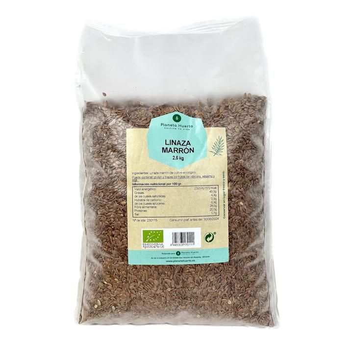 Semillas de lino marrón ECO Planeta Huerto 2,5 kg
