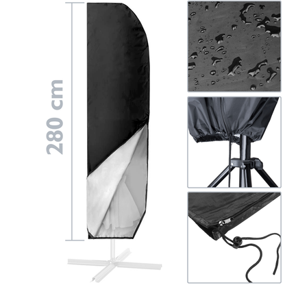 Funda Para Sombrilla De 280 Cm. Cubierta Protectora Impermeable De Parasol_1
