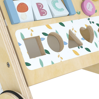 Aiyaplay Andador Madera Bebé Con Juguetes Montessori Y Control Velocidad Natural_4