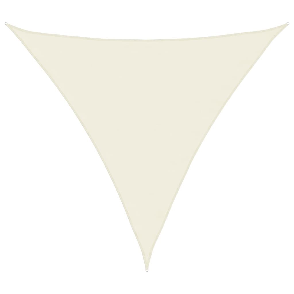 Vidaxl Toldo De Vela Triangular Tela Oxford Color Crema 4x4x4 M_0