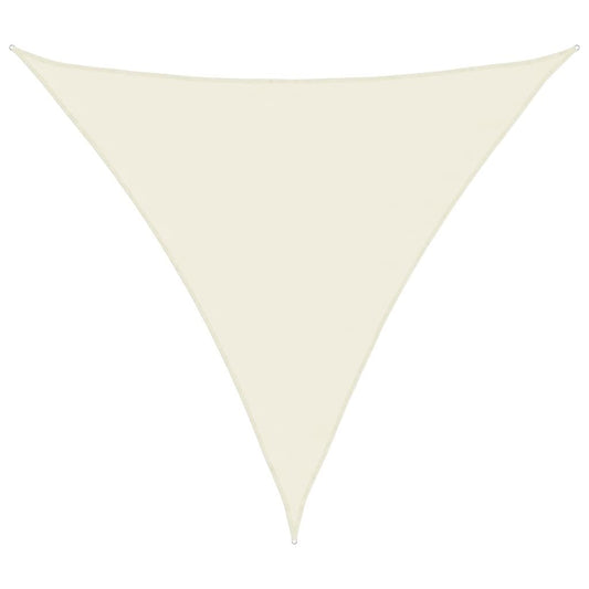 Vidaxl Toldo De Vela Triangular Tela Oxford Color Crema 4x4x4 M_0