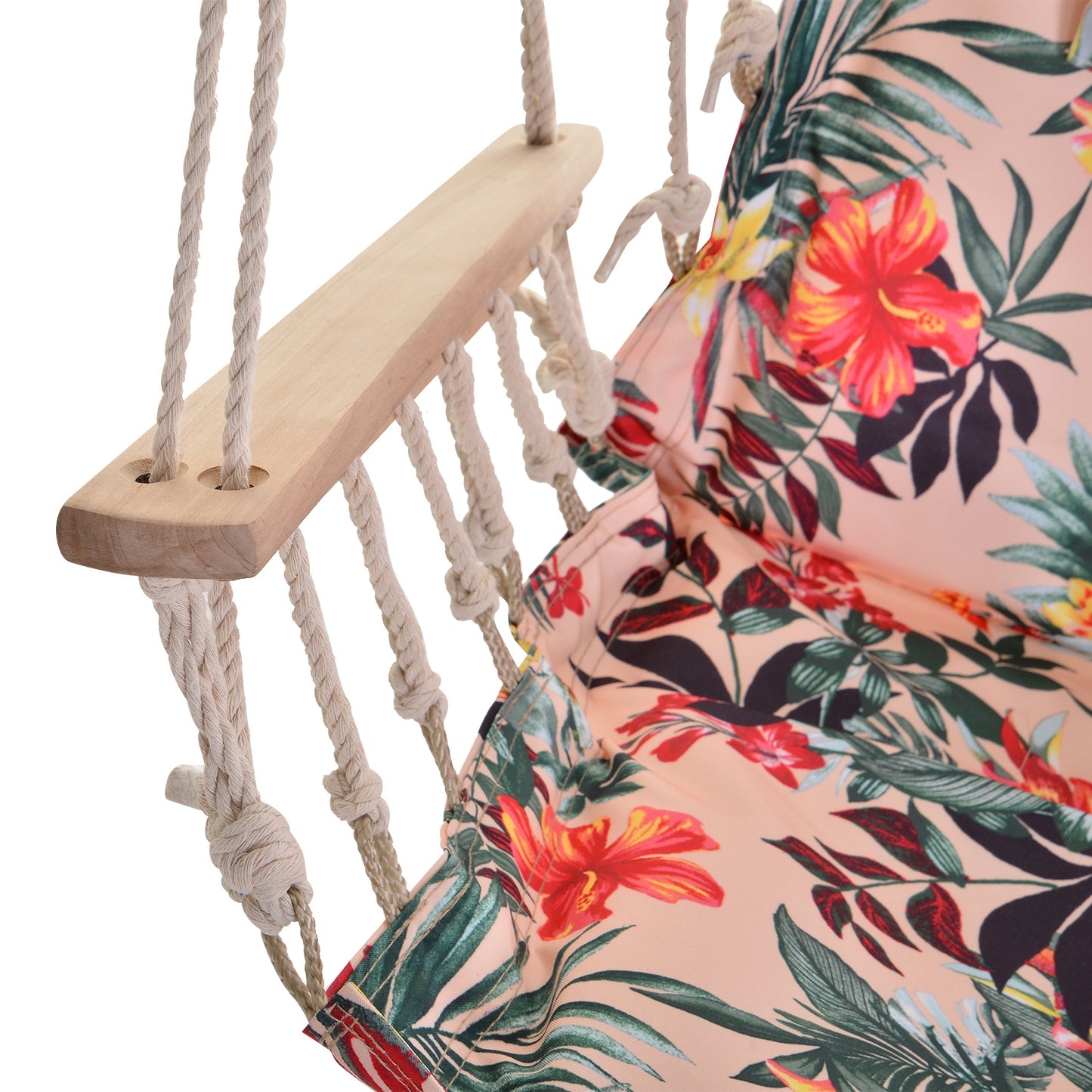 Outsunny Silla Colgante Para Exterior Interior De Flores 100x106cm Carga 100 Kg_4