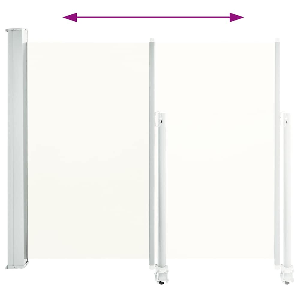 Vidaxl Toldo Lateral Retráctil Para Patio 120x300 Cm Crema_3
