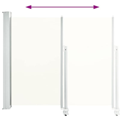 Vidaxl Toldo Lateral Retráctil Para Patio 120x300 Cm Crema_3