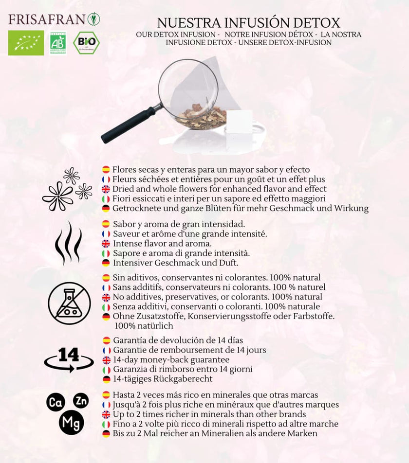 Infusión Depurativa Detox |pirámides | Calidad | Frisafran 15 Uds_3