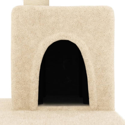 Vidaxl Rascador Para Gatos Con Postes De Sisal Color Crema 123 Cm_5