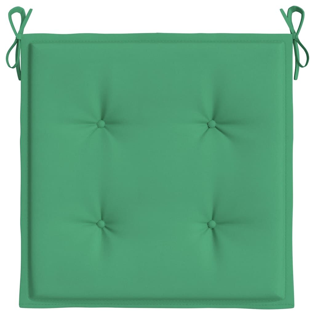 Vidaxl Cojines De Silla De Jardín 2 Uds Tela Oxford Verde 40x40x3 Cm_4