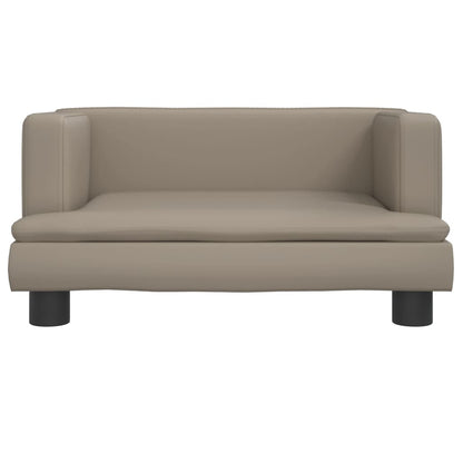 Cama Para Perros De Cuero Sintético Color Capuchino 60x40x30 Cm / Vetonek_1