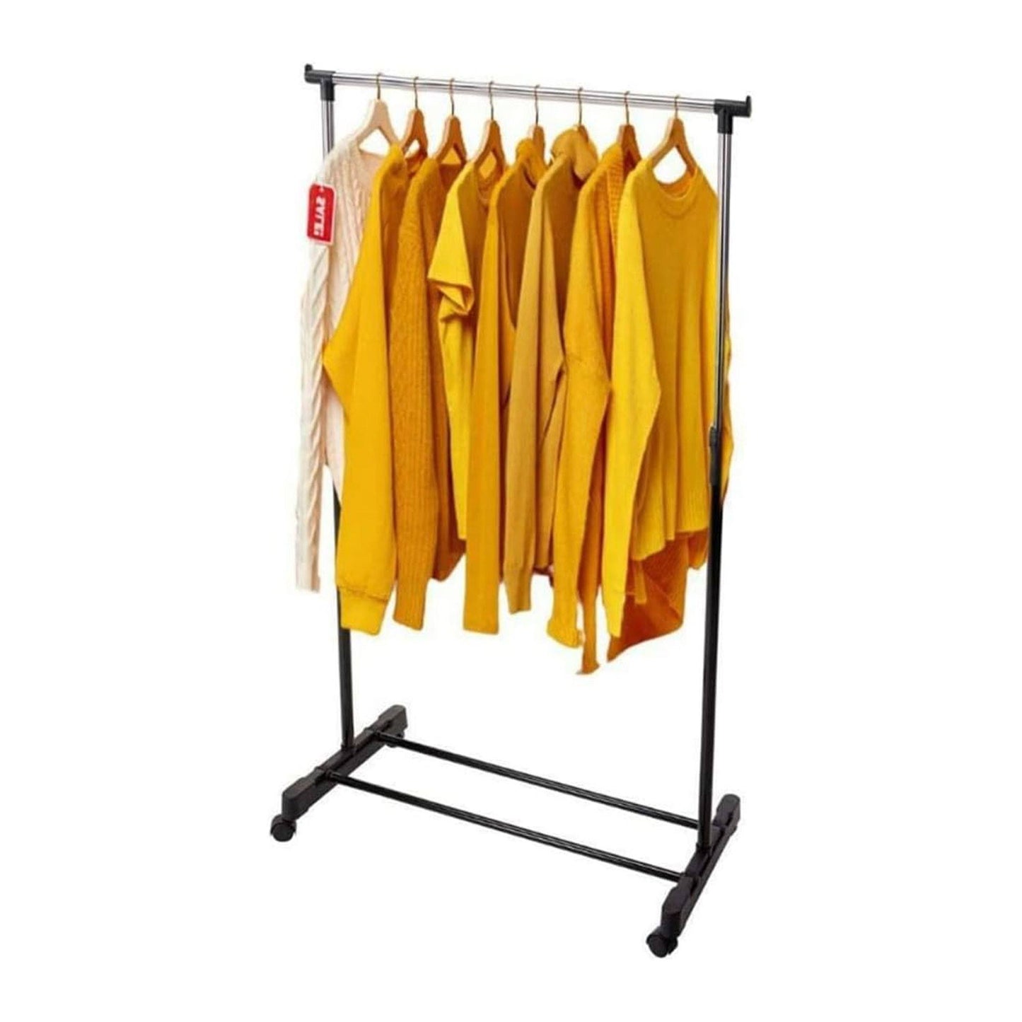 Well Home Estanteria Perchero Con Ruedas Acero Inoxidable H.90-160cm