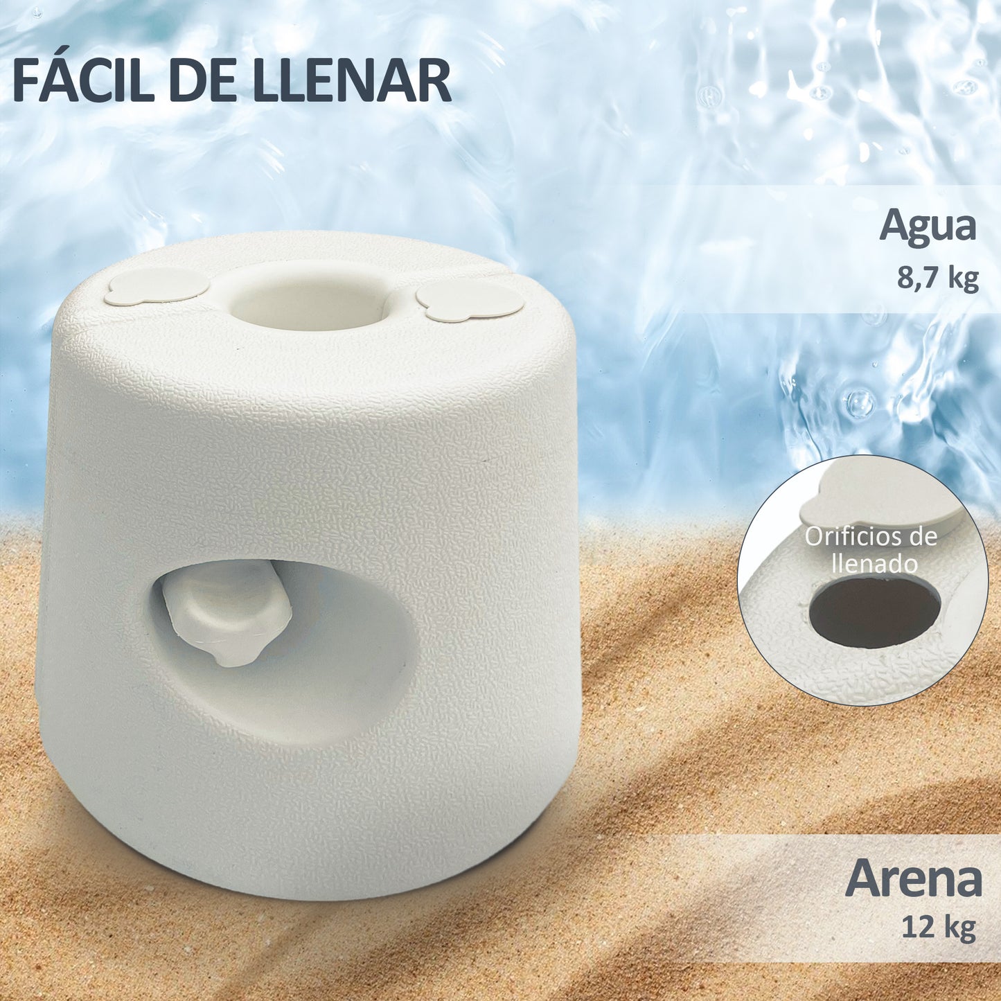 Outsunny Pack De 4 Pesos Para Carpas Plegables Soportes Rellenables Con 8_4