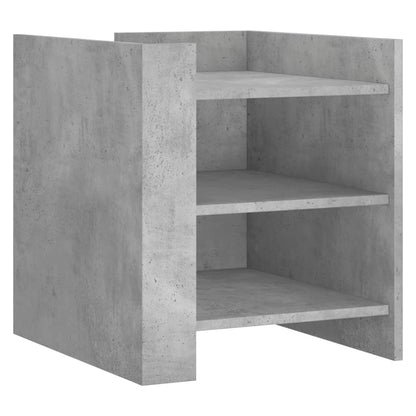 Mesita De Noche Madera De Ingeniería Gris Hormigón 45x50x50 Cm_0