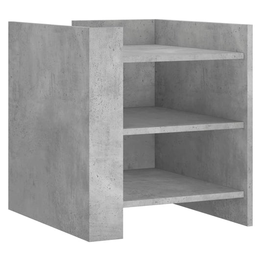 Mesita De Noche Madera De Ingeniería Gris Hormigón 45x50x50 Cm_0