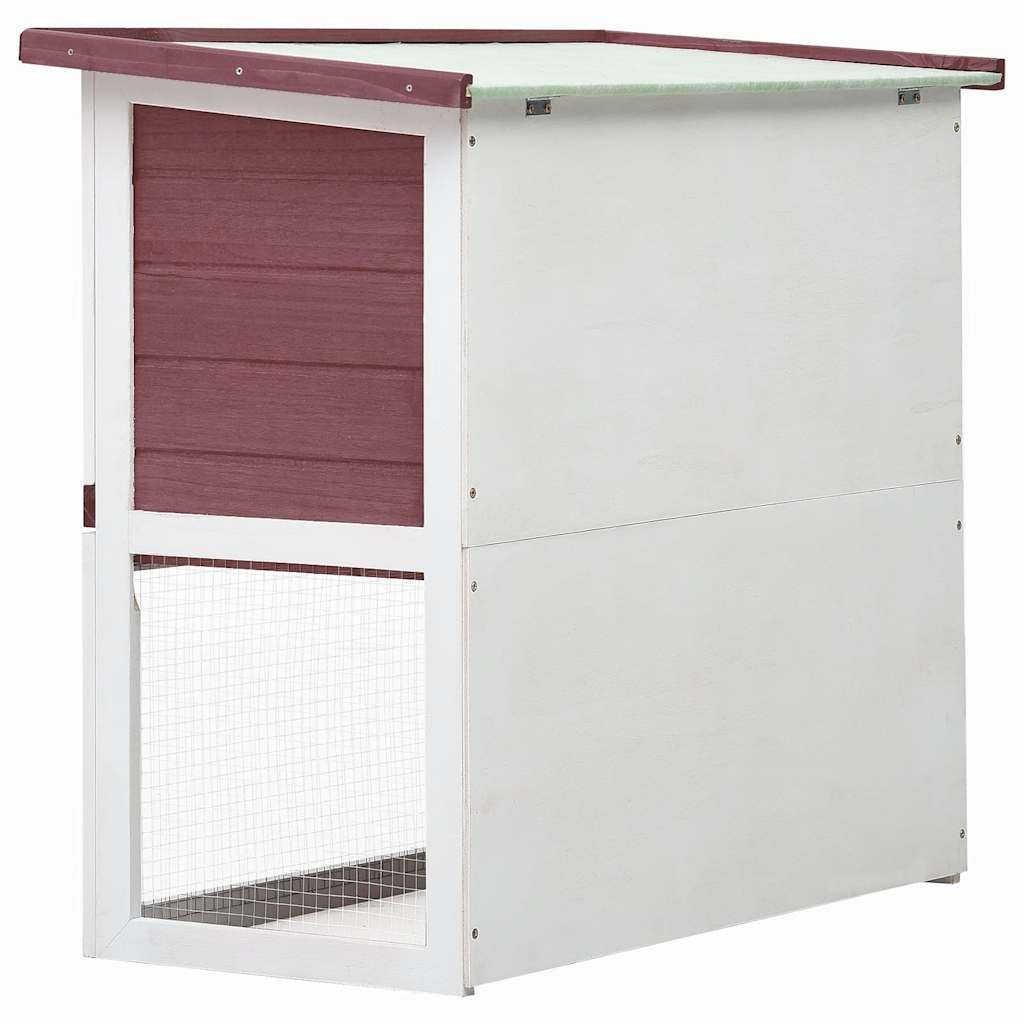 Jaula Conejera Con 1 Puerta Madera Marrón_3