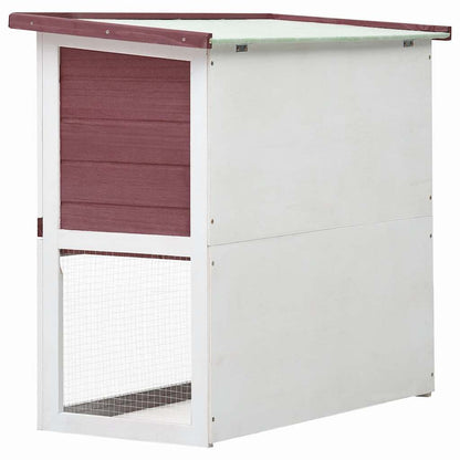 Jaula Conejera Con 1 Puerta Madera Marrón_3