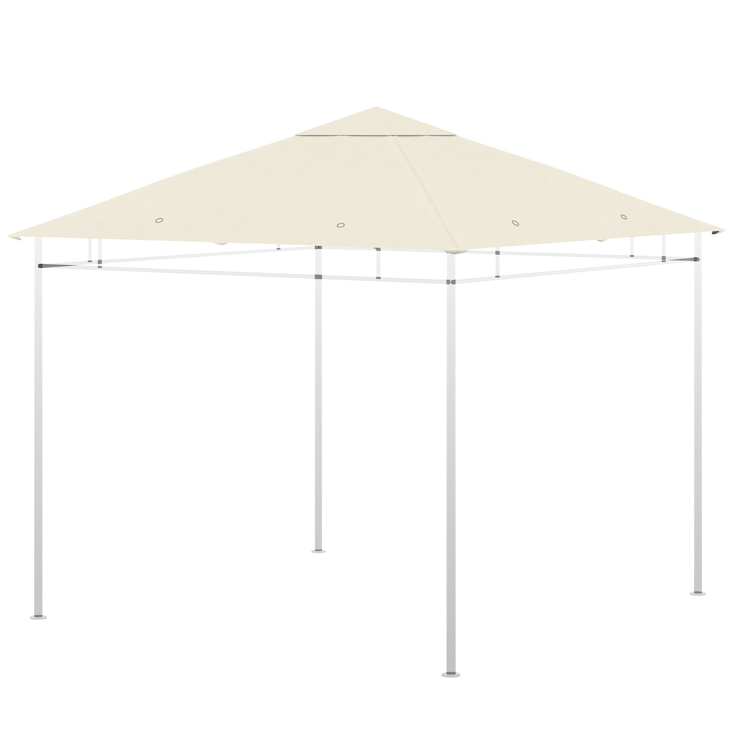 Outsunny Techo De Repuesto Para Cenador 3x3 M Con Orificios Anti-uv Crema_0