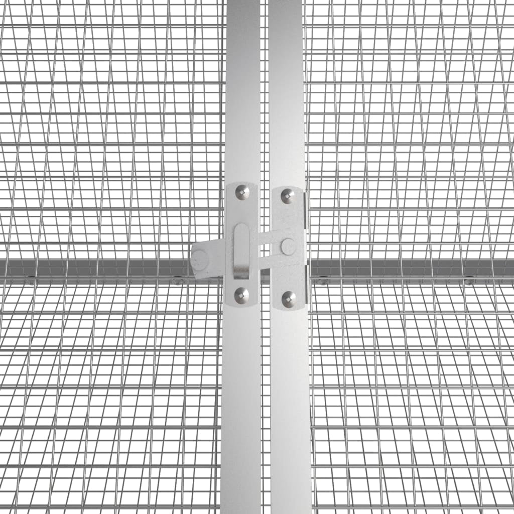 Vidaxl Jaula Para Conejos Acero Galvanizado Gris 504,5x80,5x71 Cm_4