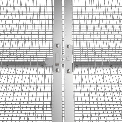Vidaxl Jaula Para Conejos Acero Galvanizado Gris 504,5x80,5x71 Cm_4