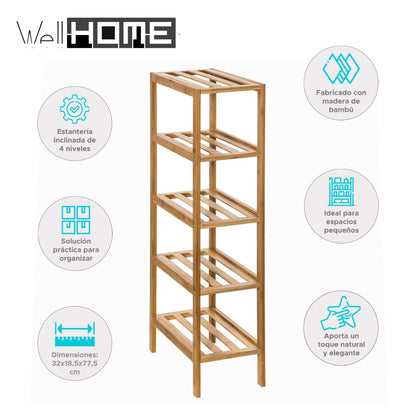 Wellhome Estante Estrecho 4 Niveles_1