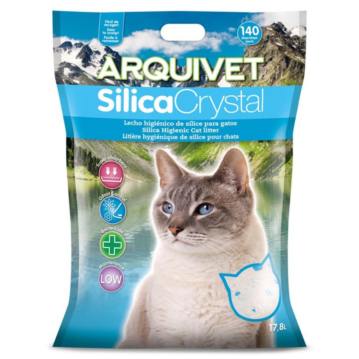 Arena para gato Silica Crystal Arquivet 17,8 L