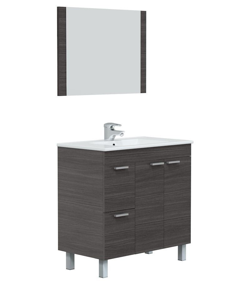 Mueble Aktiva 2 Puertas 2 Cajones 1 Espejo Ancho 80_0
