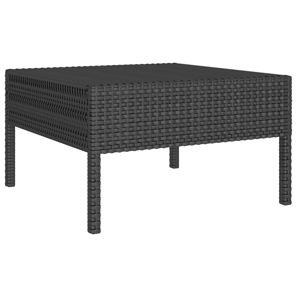Vidaxl Set Muebles De Jardín 2 Piezas Y Cojines Ratán Sintético Negro_3