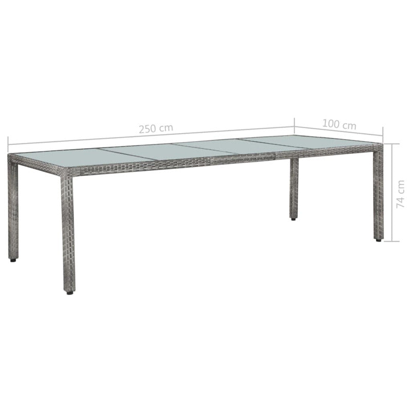 Vidaxl Set De Comedor De Jardín 11 Pzas Y Cojines Ratán Sintético Gris_5