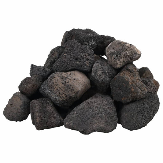 Vidaxl Rocas Volcánicas Negras 25 Kg 5-8 Cm_0
