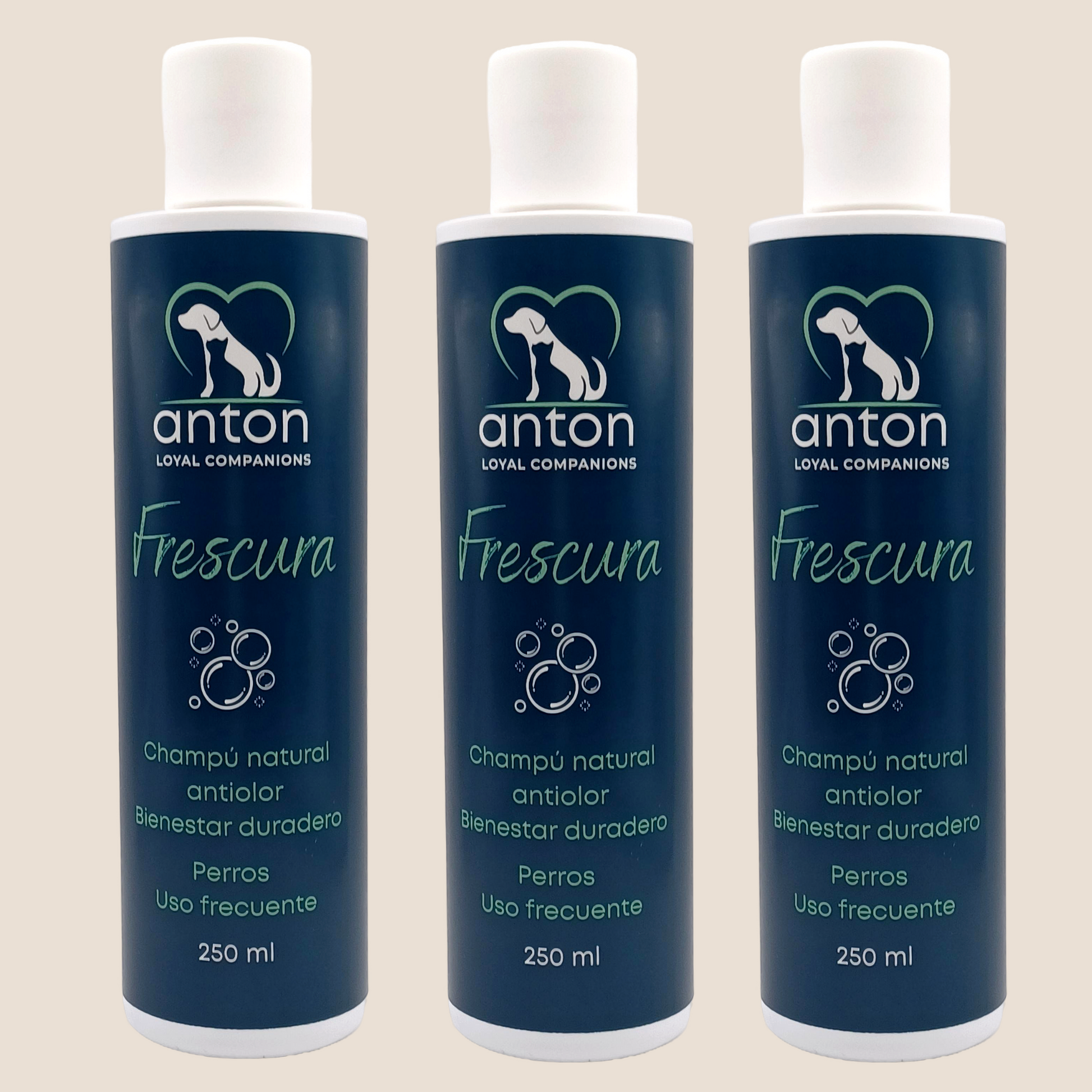 Champú natural para el control de olores en perros – Pack 3 x 250 ml_0