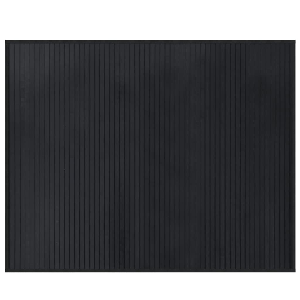 Vidaxl Alfombra Rectangular Bambú Negro 80x100 Cm_0