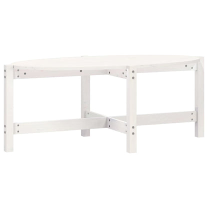 Mesa De Centro De Madera Maciza De Pino Blanco 118x63x45 Cm_0