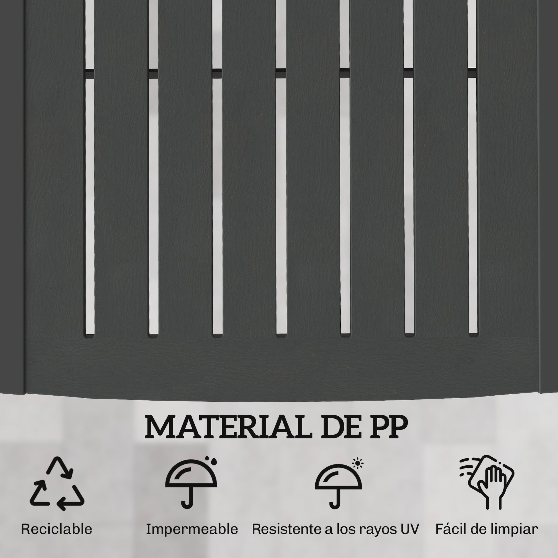Outsunny Set De 2 Tumbonas De Jardín Exterior Reclinables Bandeja Lateral Gris_5