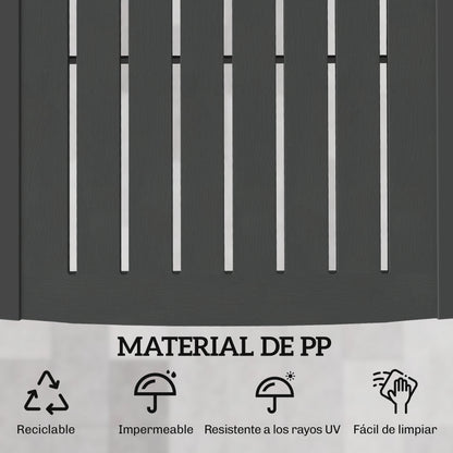 Outsunny Set De 2 Tumbonas De Jardín Exterior Reclinables Bandeja Lateral Gris_5