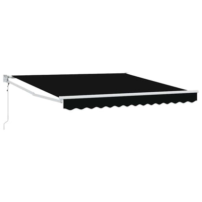 Toldo Retráctil Negro 300 X 250 X 165 Cm Poliéster Y Metal_0