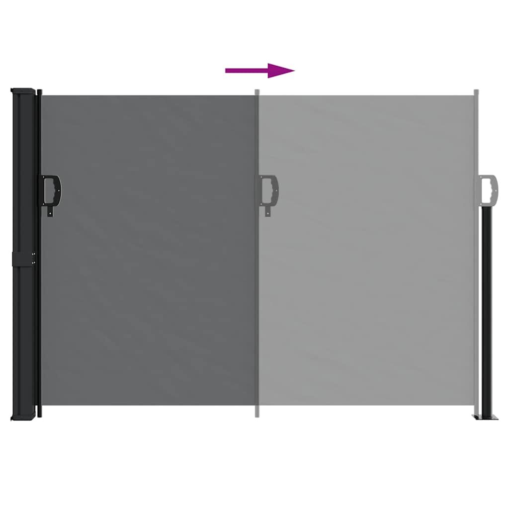 Vidaxl Toldo Lateral Retráctil Negro 140x500 Cm_4