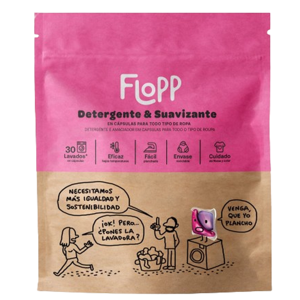 Pack 2 x Detergente con suavizante ECO Flopp 30caps