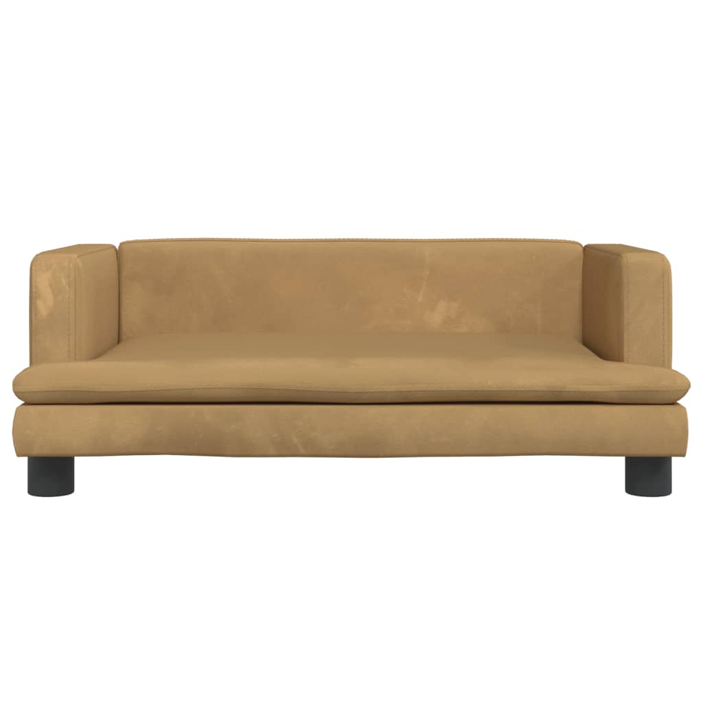 Cama Para Perros De Terciopelo Marrón 80x45x30 Cm / Vetonek_1