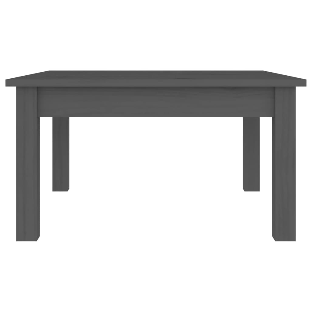 Mesa De Centro De Madera Maciza De Pino Gris 55x55x30 Cm_2