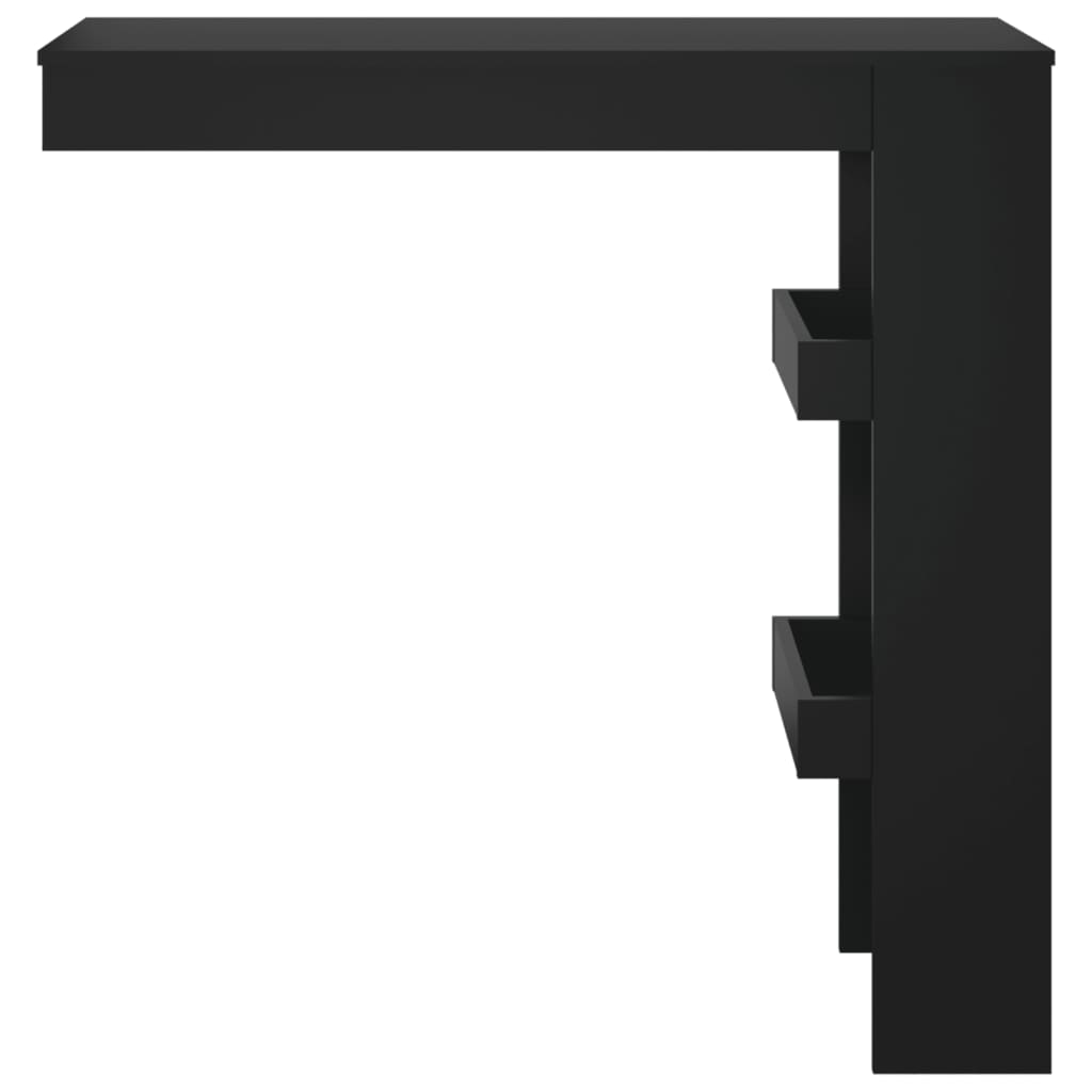 Mesa De Bar De Pared Madera Contrachapada Negro 102x45x103,5cm_1