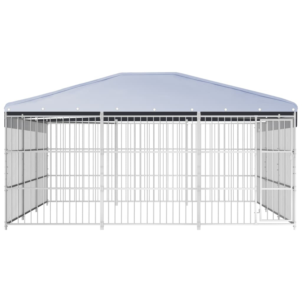 Vidaxl Perrera De Exterior Con Techo 450x450 Cm_1
