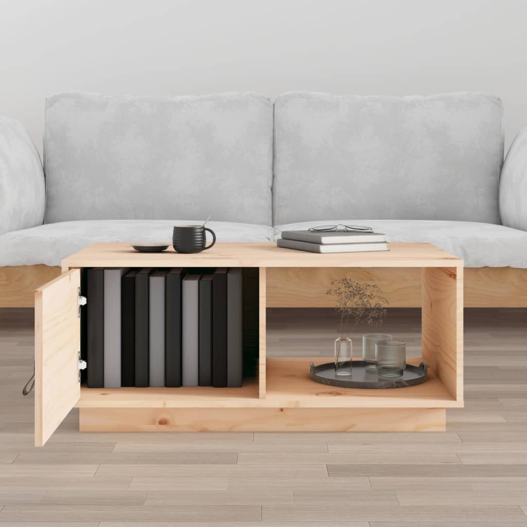 Mesa De Centro De Madera Maciza De Pino 80x50x35,5 Cm_1